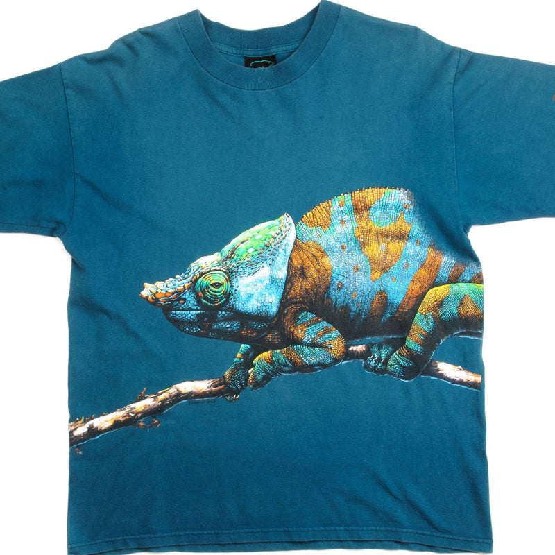 VINTAGE ZOO ATLANTA CHAMELEON TEE SHIRT SIZE LARGE MADE IN USA