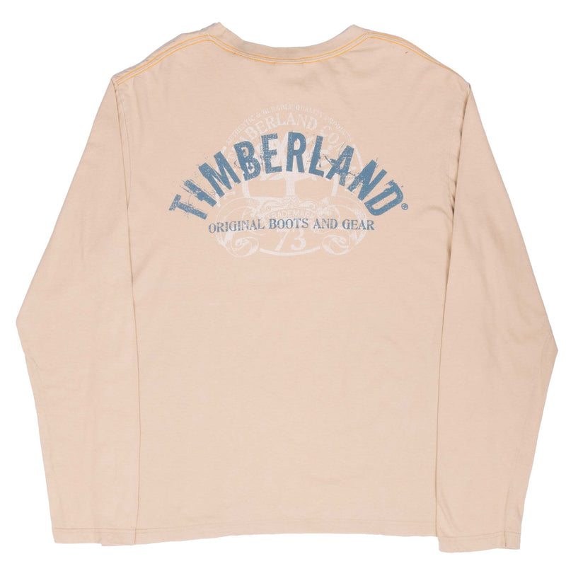 VINTAGE TIMBERLAND LONG SLEEVE BEIGE TEE SHIRT XL