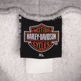 Vintage Harley Davidson Loud & Proud Kinnelon New Jersey Grey Hoodie Sweatshirt 2002 Size XL