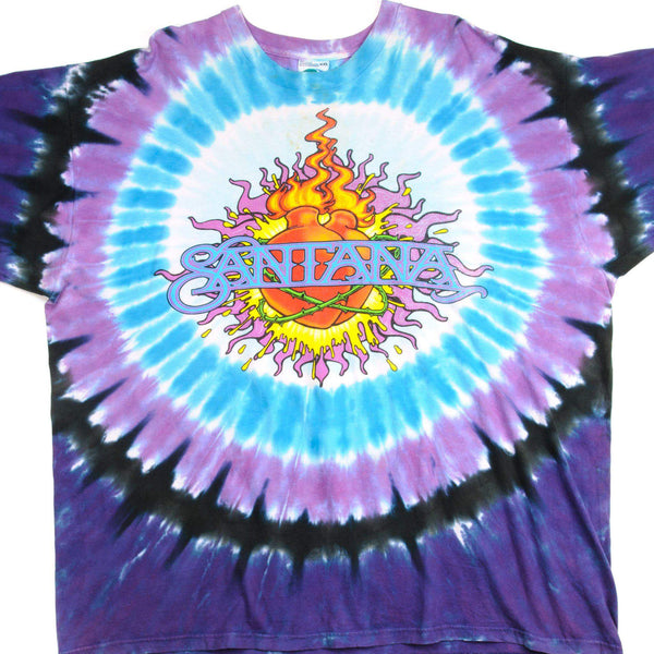 CAMISETA VINTAGE TIE DYE SANTANA RIVER OF COLORS TOUR 1999 TALLA 2XL