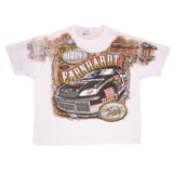 Vintage Nascar All Over Print Dale Earnhardt 1990S Tee Shirt Size 2XL Made In USA 