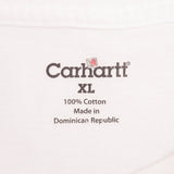 Vintage Carhartt Classic White Long Sleeve Pocket Tee Shirt 2000S Size XL