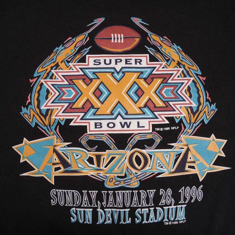 VINTAGE NFL SUPERBOWL XXX ARIZONA 1996 SWEATSHIRT SIZE LARGE MADE IN U –  Vintage rare usa