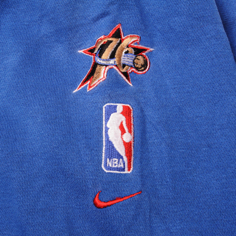 VINTAGE NIKE NBA PHILADELPHIA SIXERS HOODIE SWOOSH SWEATSHIRT SIZE 2XL