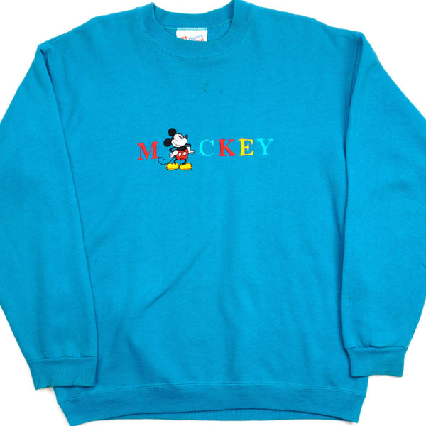 SUDADERA VINTAGE DE MICKEY, TALLA GRANDE, FABRICADA EN EE. UU.