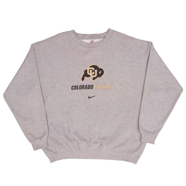 Vintage Nike Ncaa Colorado Golden Buffaloes Grey Sweatshirt 1990S Size XL Made In USA