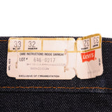 Beautiful Indigo Levis 646 Bell Bottoms Jeans Made in USA Deadstock with the original tags.  Size on Tag 33X32  ACTUAL SIZE 33X32  Back Button #16