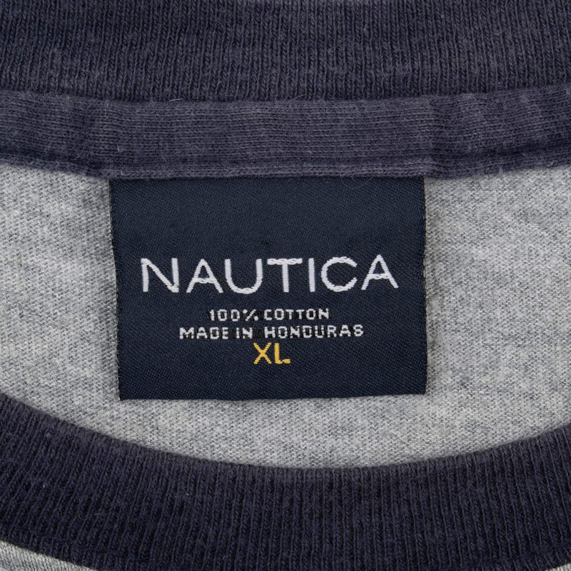 Vintage Nautica Grey Tee Shirt 2000S Size XL