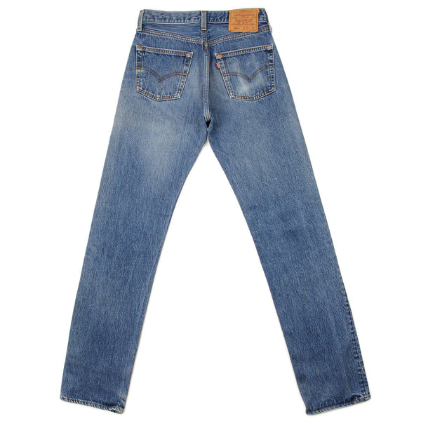 JEANS VINTAGE LEVIS 501 INDIGO TALLA W27 L33 HECHOS EN EE. UU.