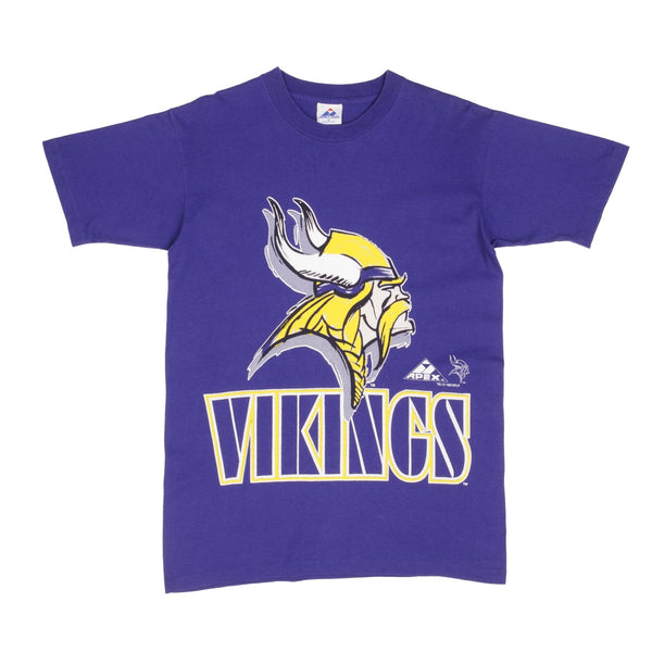 Vintage NFL Minnesota Vikings 1993 Tee Shirt Size Medium Made In Usa With Single Stitch Sleeves