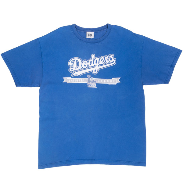 Vintage Mlb Los Angeles Dodgers Blue Tee Shirt 2007 Size Large