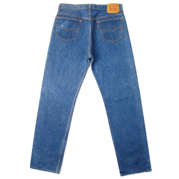 JEANS VINTAGE LEVIS 501 INDIGO 1988-1993 TALLA W34 L32 FABRICADO EN EE. UU.