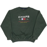 Vintage Chaps Ralph Lauren Green Sweatshirt 1990S Size XL