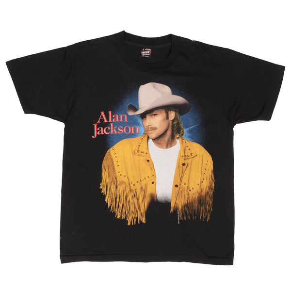 Vintage Alan Jackson A lot About Livin And A Little Bout Love Tee Shirt 1993 Medium Made In USA With Single Stitch Sleeves