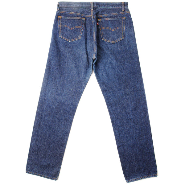 JEANS VINTAGE LEVIS 501 INDIGO 1988-1993 TALLA W35 L32 FABRICADO EN EE. UU.