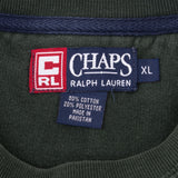 Vintage Chaps Ralph Lauren Green Sweatshirt 1990S Size XL