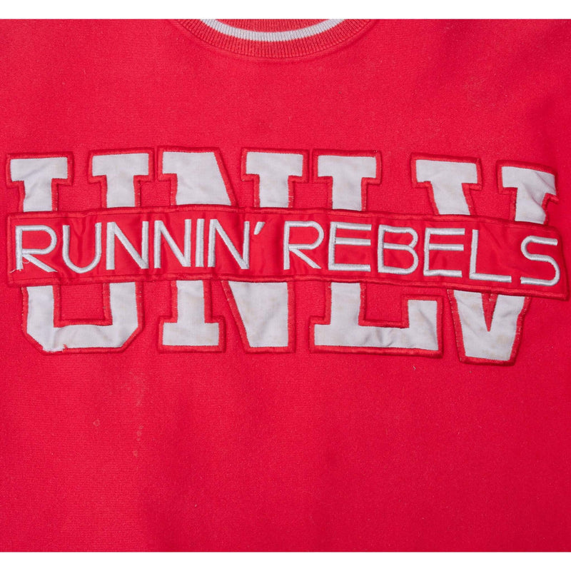 Vintage UNLV University Of Nevada Las Vegas Running Rebels Red Legends Athletics Sweatshirt 1990S Size Large Made In USA