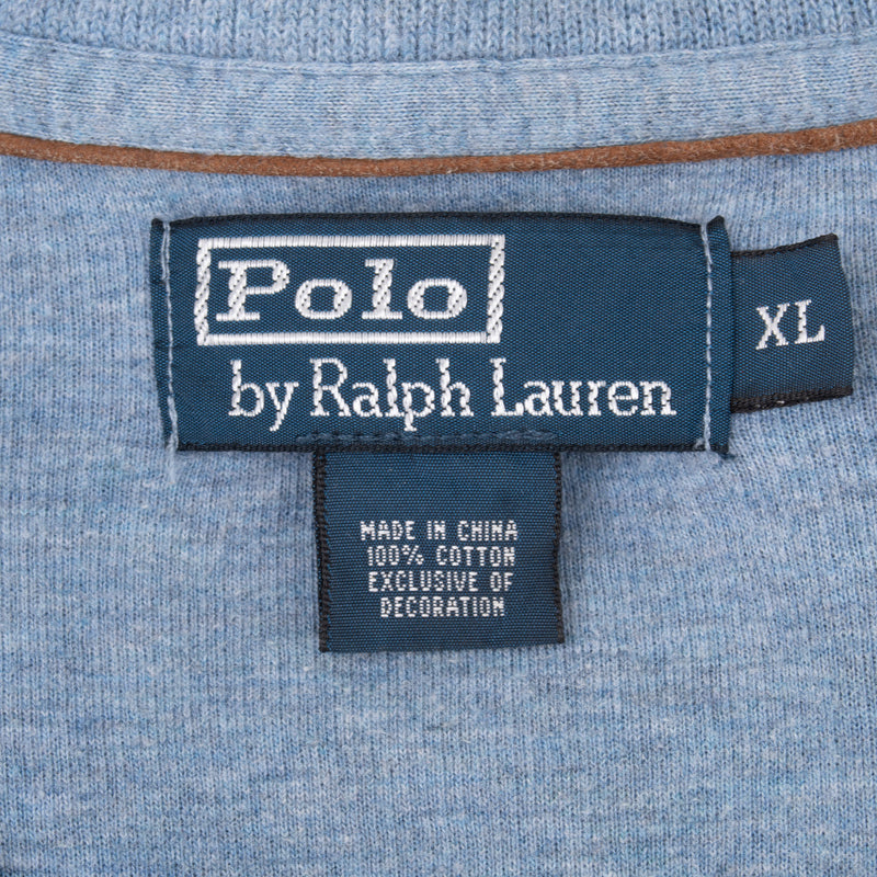 Vintage Polo Ralph Lauren Blue Quarter 1/4 Zip Sweater 1990S XL