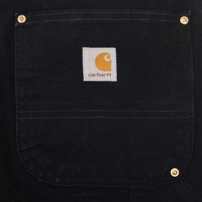 VINTAGE CARHARTT CARPENTER DOUBLE KNEE BLACK PANTS SIZE 34X34 MADE IN USA