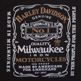 Vintage Harley Davidson Jack Daniels Tee Shirt 1982 Medium Made In Usa With Single Stitch Sleeves Deadstock