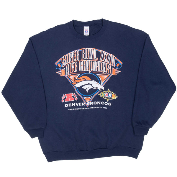 Vintage Nfl Denver Broncos Super Bowl XXXII 1998 Sweatshirt Size XL