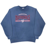 Vintage Mlb Washington Nationals 2004 Blue Sweatshirt Size Large