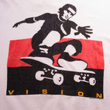 Vintage Vision Streetwear Skateboard 1988 Tee Shirt Size M Made In USA With Single Stitch Sleeves.