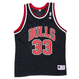 Vintage Champion Nba Chicago Bulls #33 Pippen 1990S Black Jersey Size XL