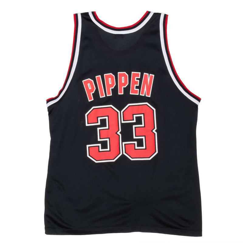 Vintage Champion Nba Chicago Bulls #33 Pippen 1990S Black Jersey Size XL