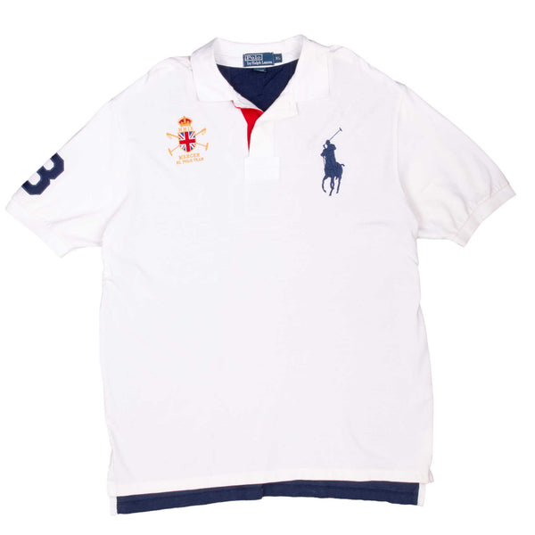 Vintage Ralph Lauren Mercer Rl Team Polo White Shirt 2009 Size XL