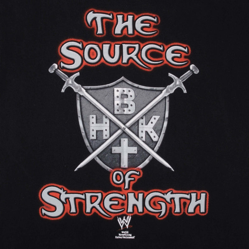 Vintage WWE World Wrestling Federation HBK Shown Michael The Source Of Strength Tee Shirt 2002 Size Medium