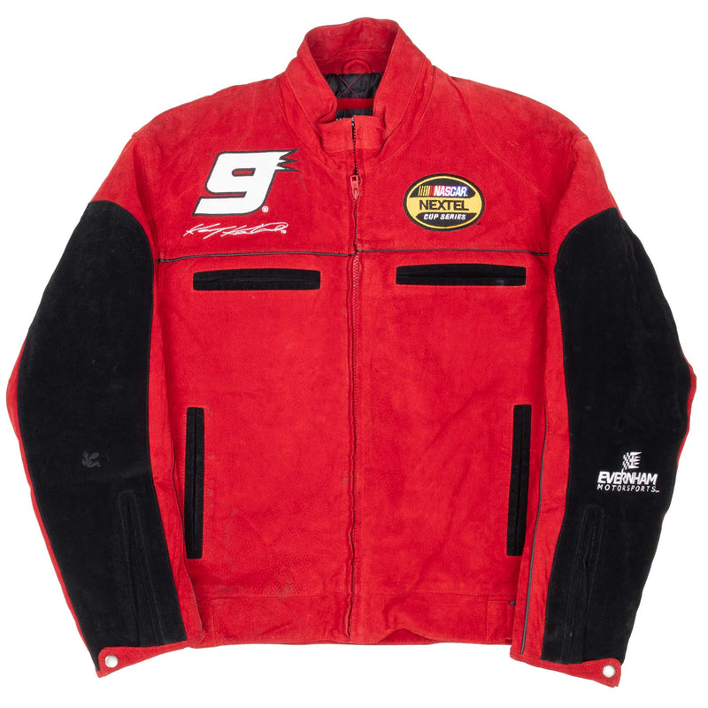 Vintage Nascar Kasey Kahne #9 Dodge Suede Red Jacket 2000S Size Small