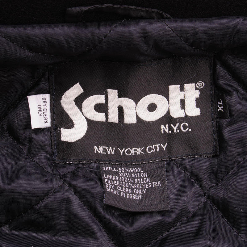 Vintage Schott Nyc Wool Coat 2000s Size XL