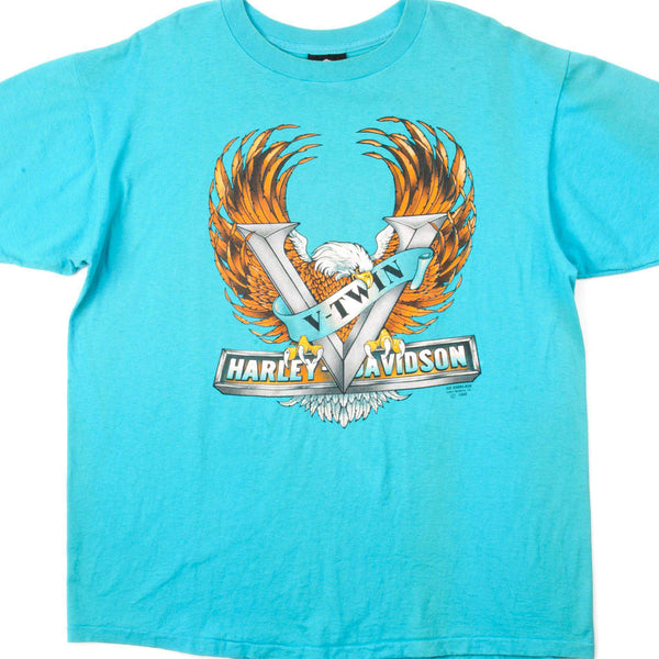 CAMISETA VINTAGE CON EMBLEMA 3D DE HARLEY DAVIDSON, TALLA XL, 1990, FABRICADA EN EE. UU.