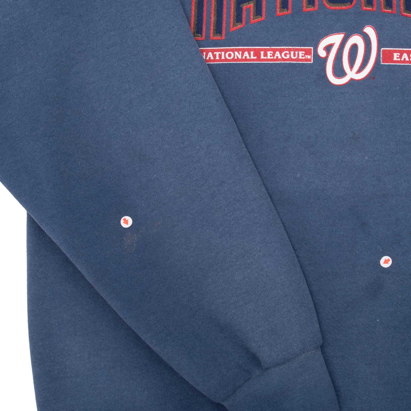 VINTAGE MLB WASHINGTON NATIONALS 2004 BLUE SWEATSHIRT LARGE