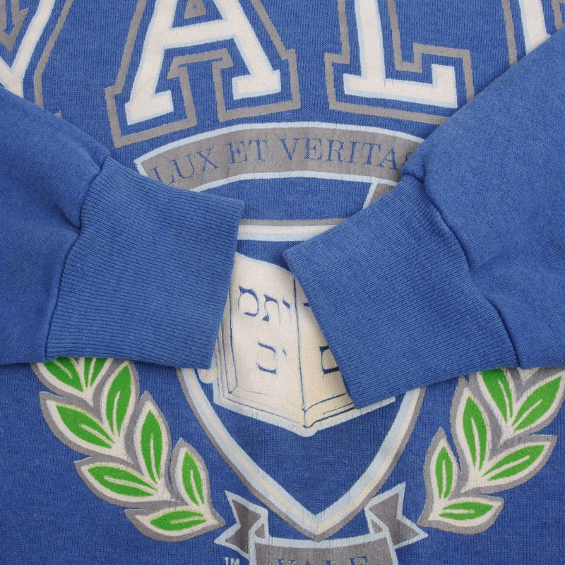 SUDADERA AZUL VINTAGE DE LA UNIVERSIDAD DE YALE, AÑOS 90, TALLA MEDIANA