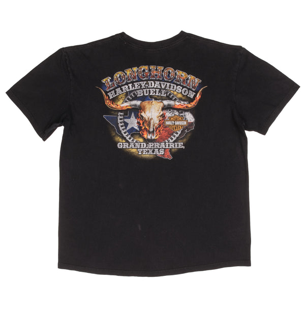 Vintage Harley Davidson Land Of Free Uncle Sam Tee Shirt 2005 Size XL