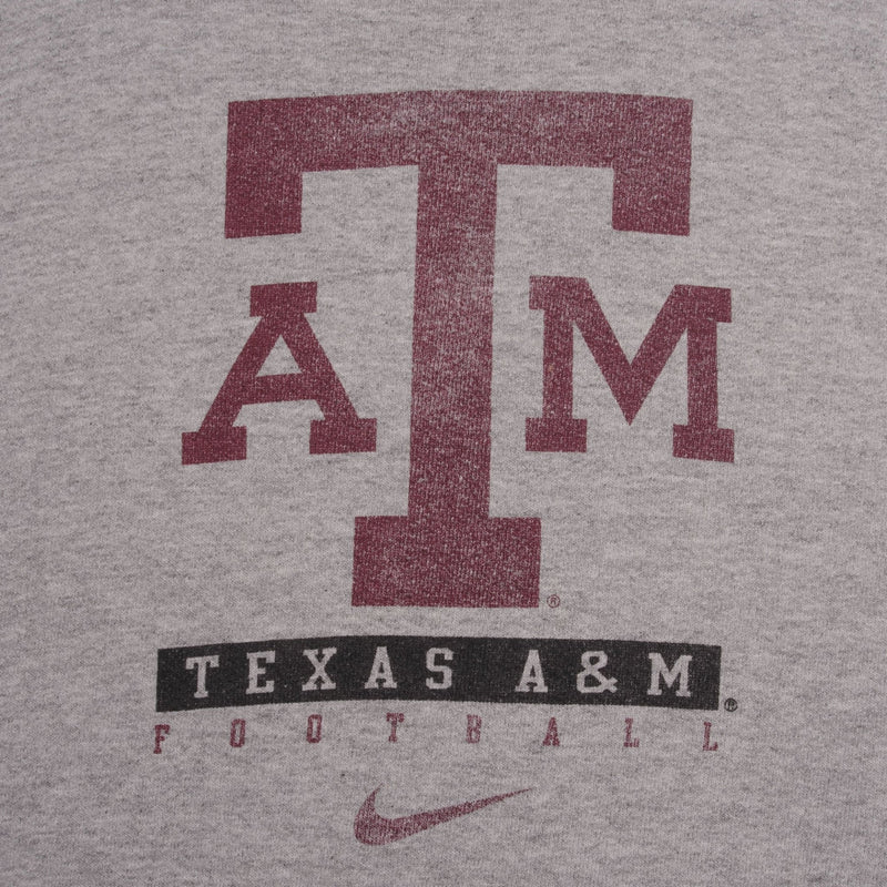 Vintage Nike Center Swoosh Texas A&M University Gray Sweatshirt Size XL 1990S Made In USA