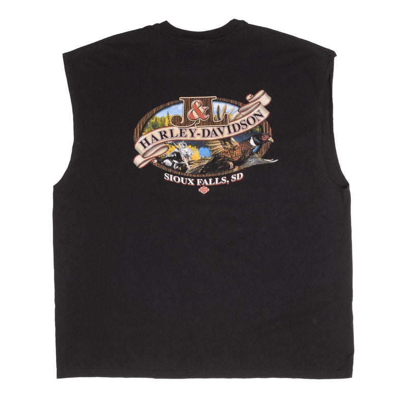 Vintage Harley Davidson Black Hill Rally Sioux Valley Sd Tank Top Tee Shirt 2007 3XL Made In USA