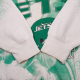 Vintage All Over Print NFL New York Jets Sweatshirt Size XL Made In USA. 1990s