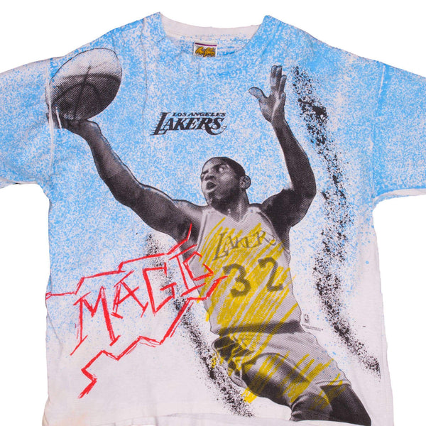 Vintage Magic Johnson All Over newest Print Lakers Crewneck