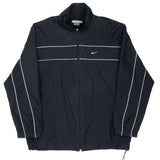 Vintage Nike Classic Swoosh Black Windbreaker Jacket 2000S Size Large