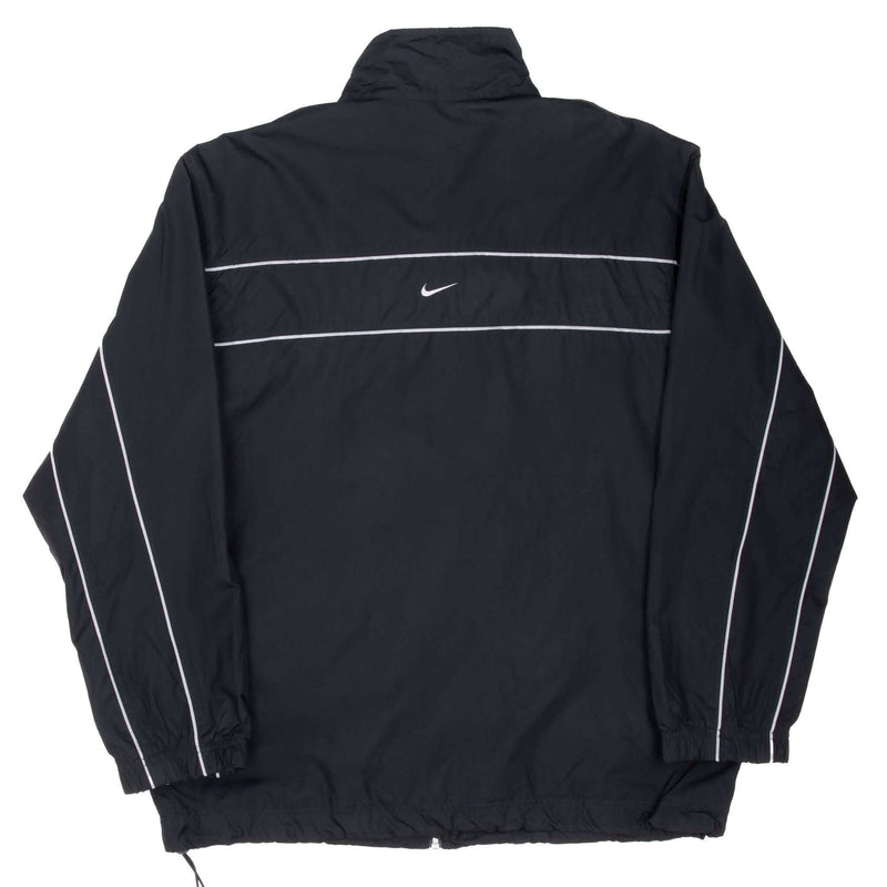 Vintage Nike Classic Swoosh Black Windbreaker Jacket 2000S Size Large