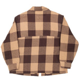 Vintage Woolrich Brown Plaid Mackinaw Cruiser Jacket 1970S Size XL