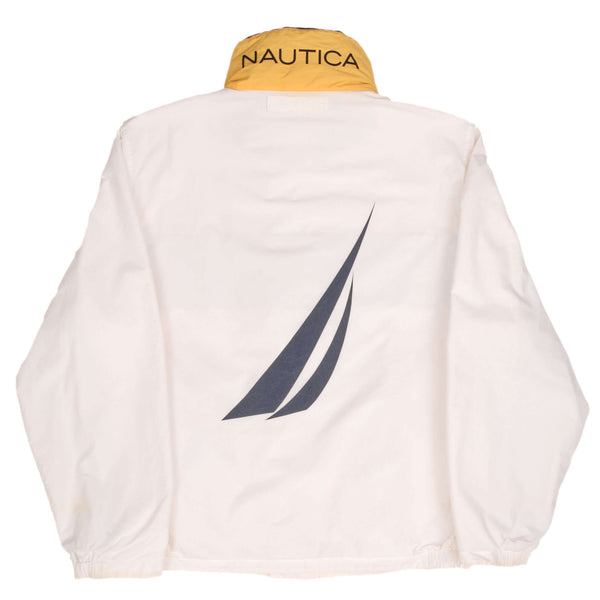 Vintage Nautica White Reversible Windbreaker Jacket 1990S Size XL