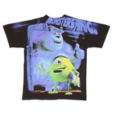 Bootleg Monster Inc University Mike & Sully Disney Tee Shirt Size XL Single Stitch