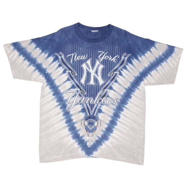 Vintage Mlb Tie Dye New York Ny Yankees Tee Shirt 1990S Size XL