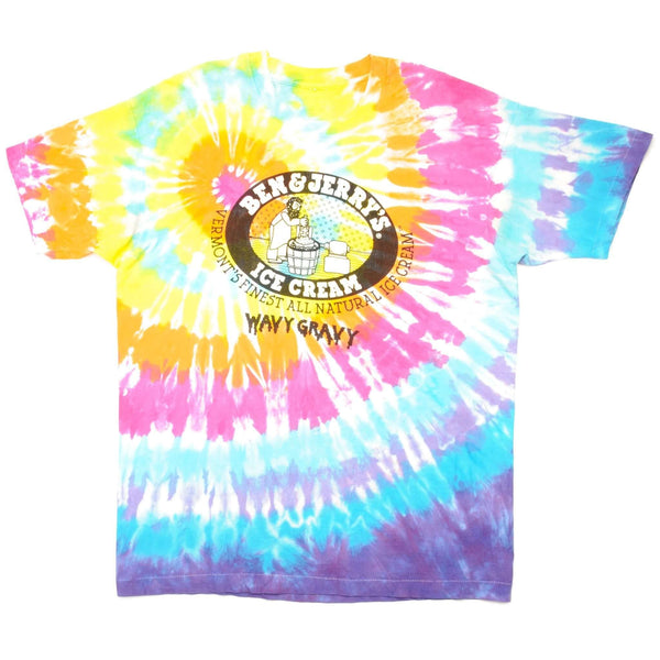 Vintage Tie-Dye Ben & Jerry's Ice Cream Tee Shirt Size XL.  Vermont's Finest All Natural Ice Cream  Wavy Gravy