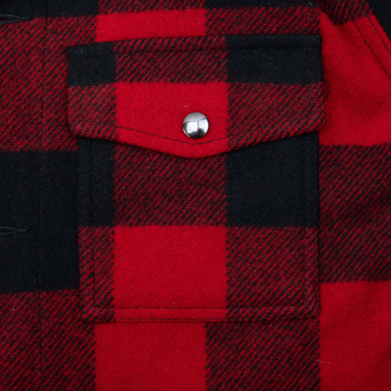 Vintage Pendleton Buffalo Plaid Cruiser Mackinaw Jacket 1970S Size Large Tall Made In Usa