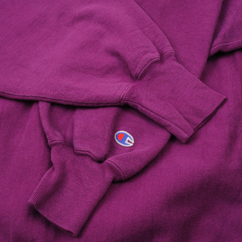 Vintage Fuchsia Champion Small Logo Reverse Weave Sweater 90S Size L Made In USA